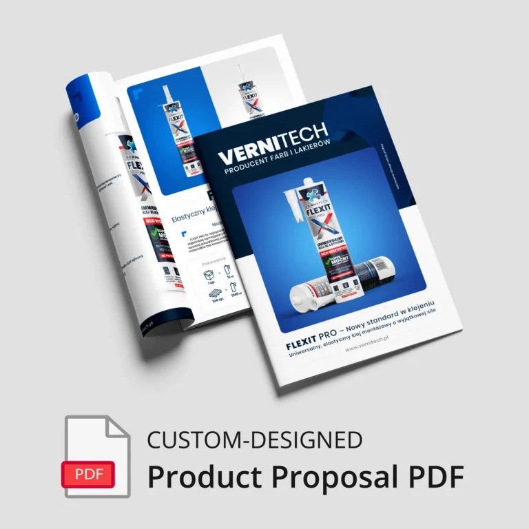 Grafika FLEXIT PRO - mockup oferty produktowej PDF Vernitech