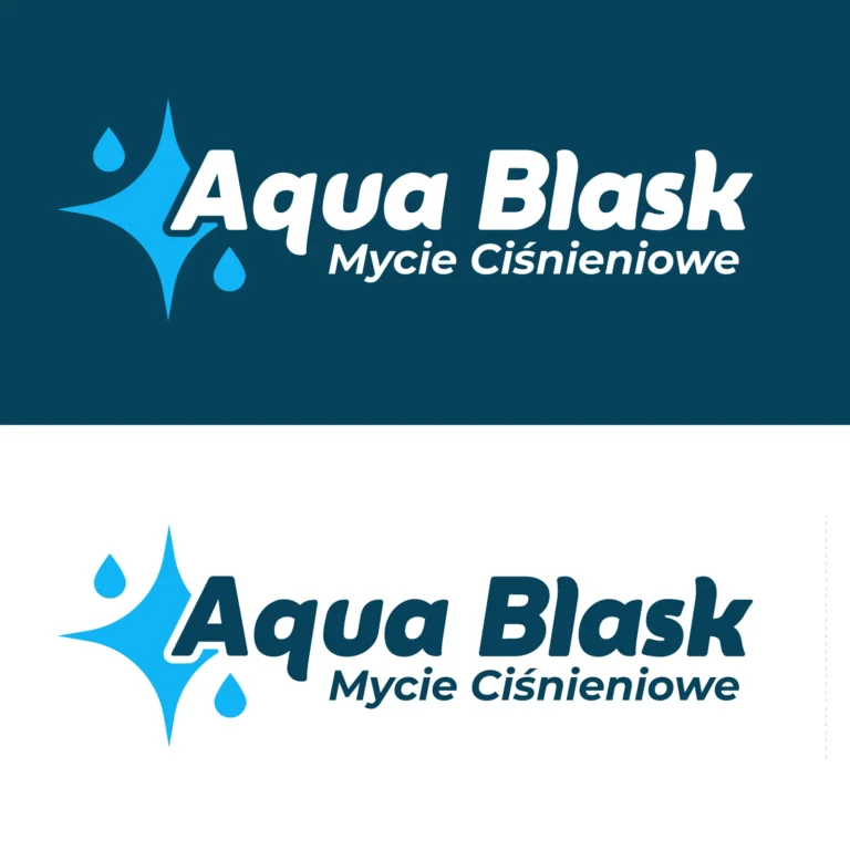 Logo Aqua Blask Mycie Ciśnieniowe w wersji na ciemnym i jasnym tle